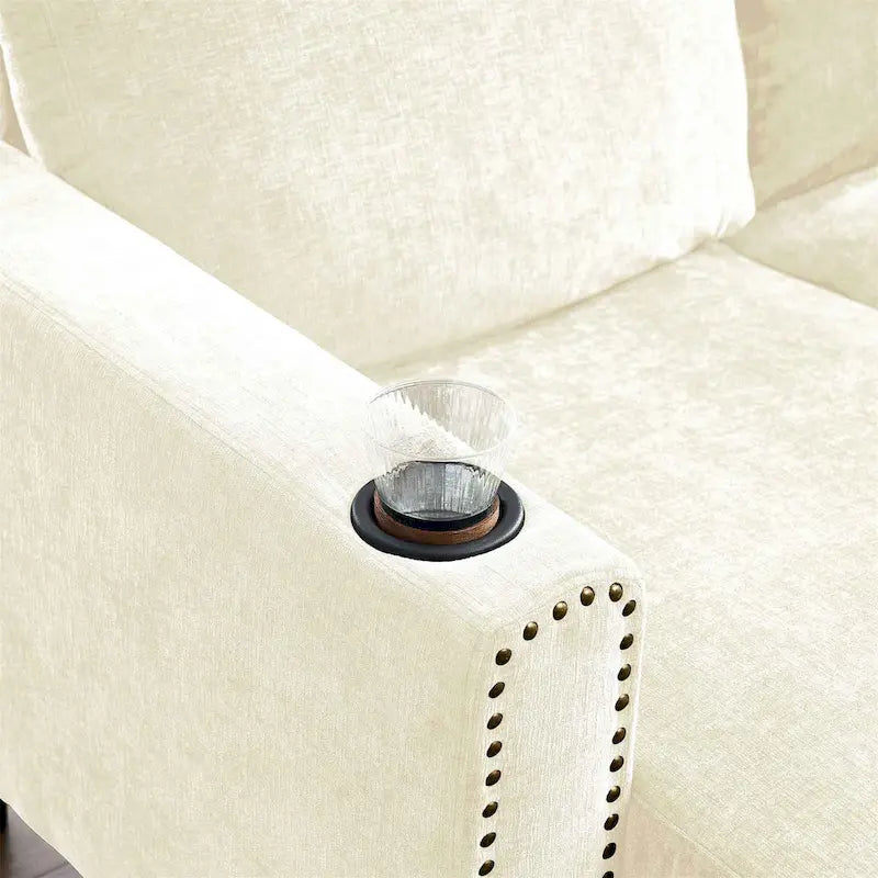 Modernes Design Chenille 3-Sitzer L-förmiges Ecksofa