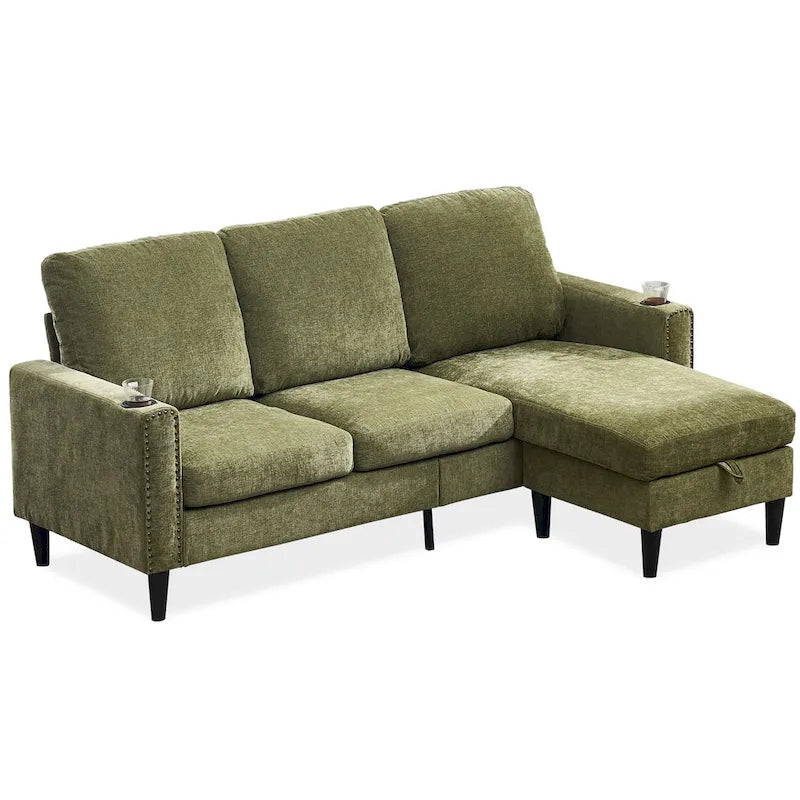 Modernes Design Chenille 3-Sitzer L-förmiges Ecksofa