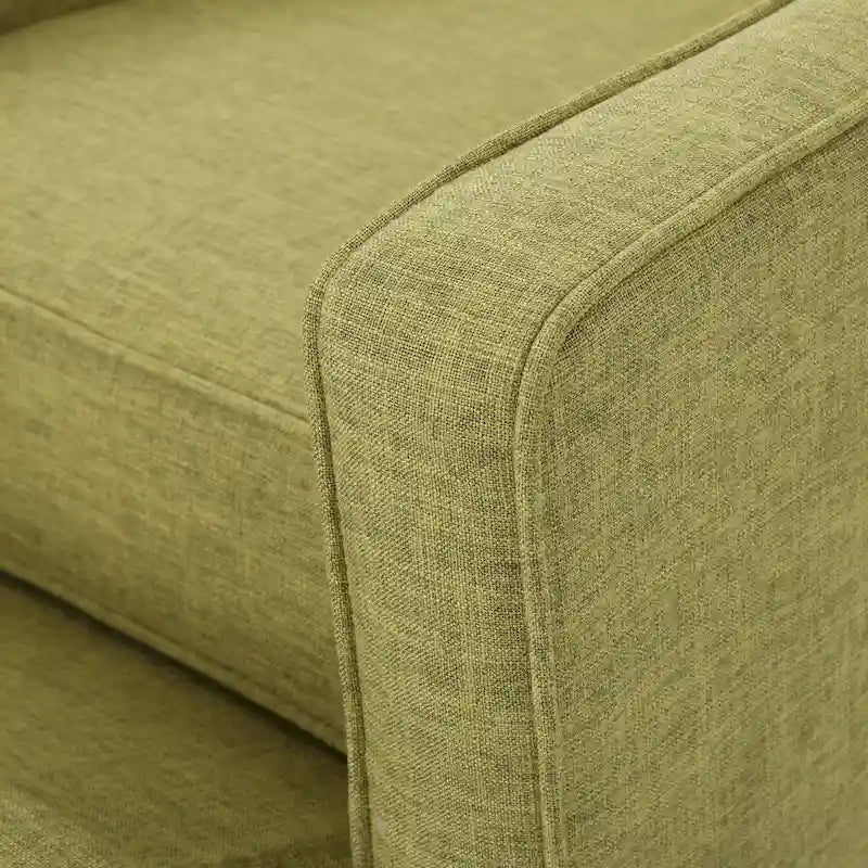 Grüner Stoff Mid-Century Polsterliegesessel mit Fußstütze, geknöpfter Rückenlehne, Beinen aus Buchenholz