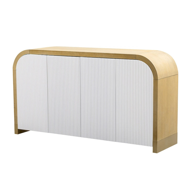 Moderner 4-türiger Schrank mit verstellbaren Einlegeböden für Arbeitszimmer, Wohnzimmer und Flur