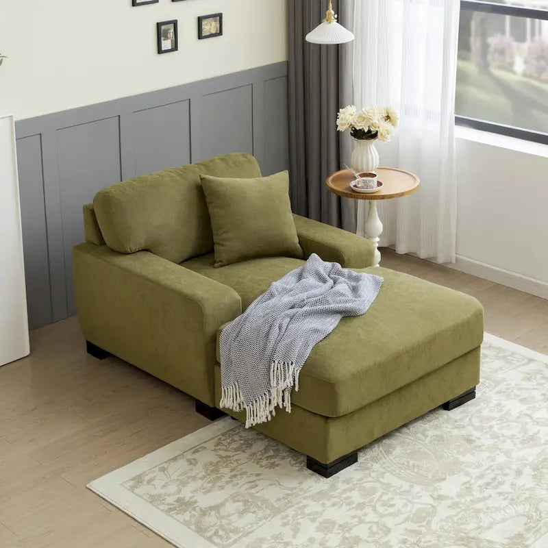 Modernes überdimensionales Schlafsofa im Mid-Century-Stil mit Kissen