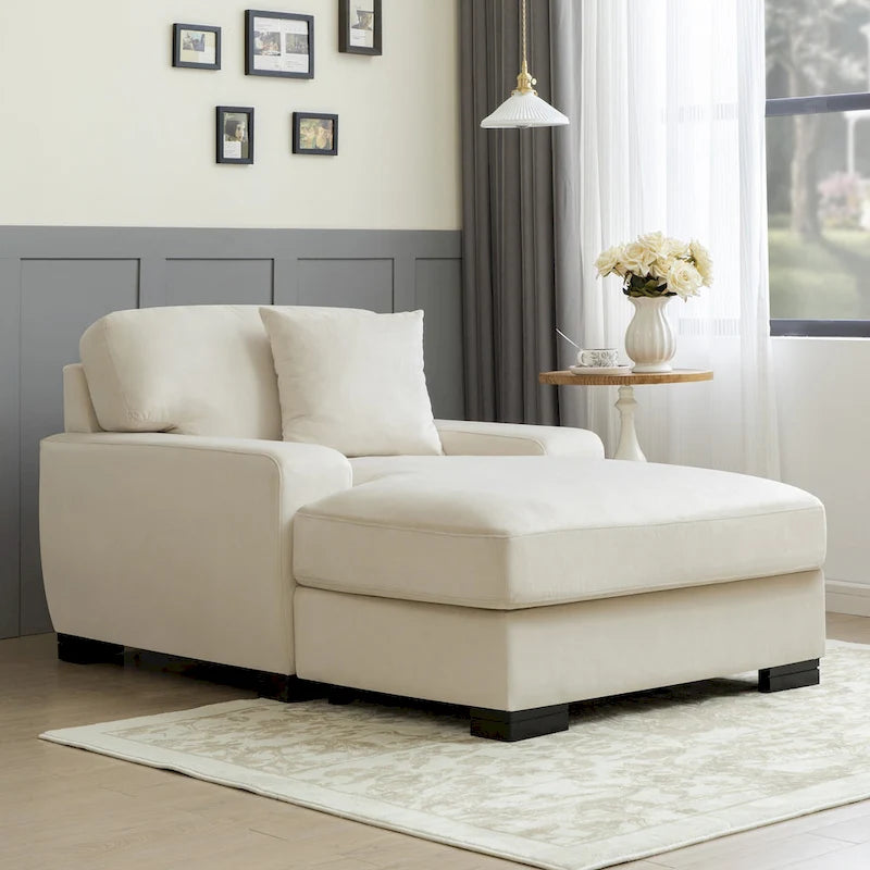 Modernes überdimensionales Schlafsofa im Mid-Century-Stil mit Kissen