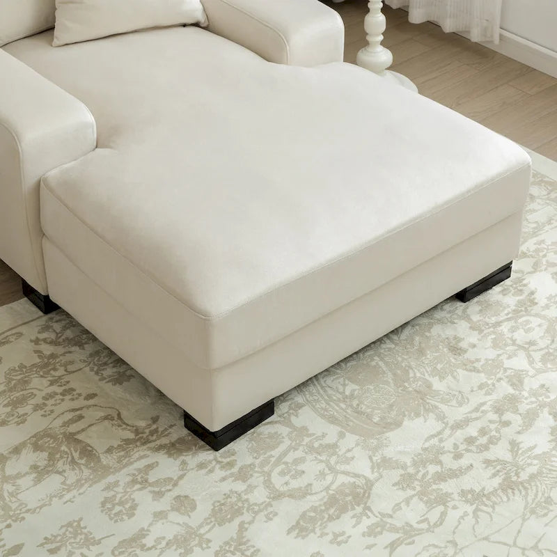 Modernes überdimensionales Schlafsofa im Mid-Century-Stil mit Kissen