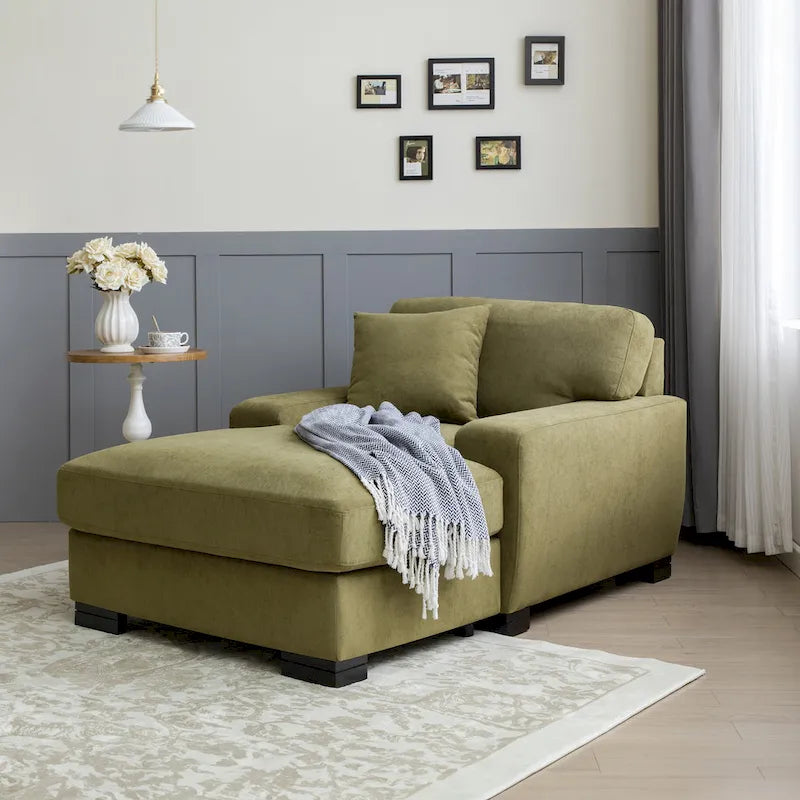 Modernes überdimensionales Schlafsofa im Mid-Century-Stil mit Kissen