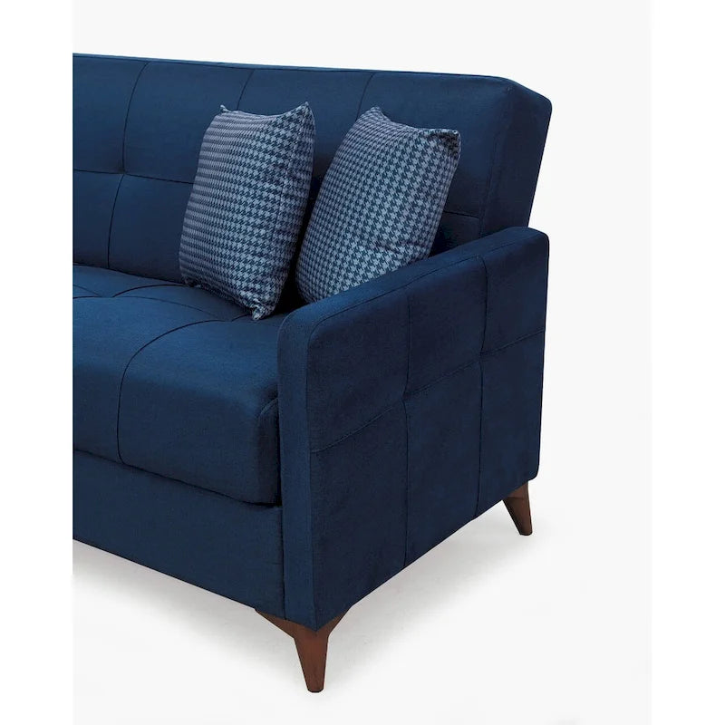 Stoff-Schlafsofa-Eckgarnitur