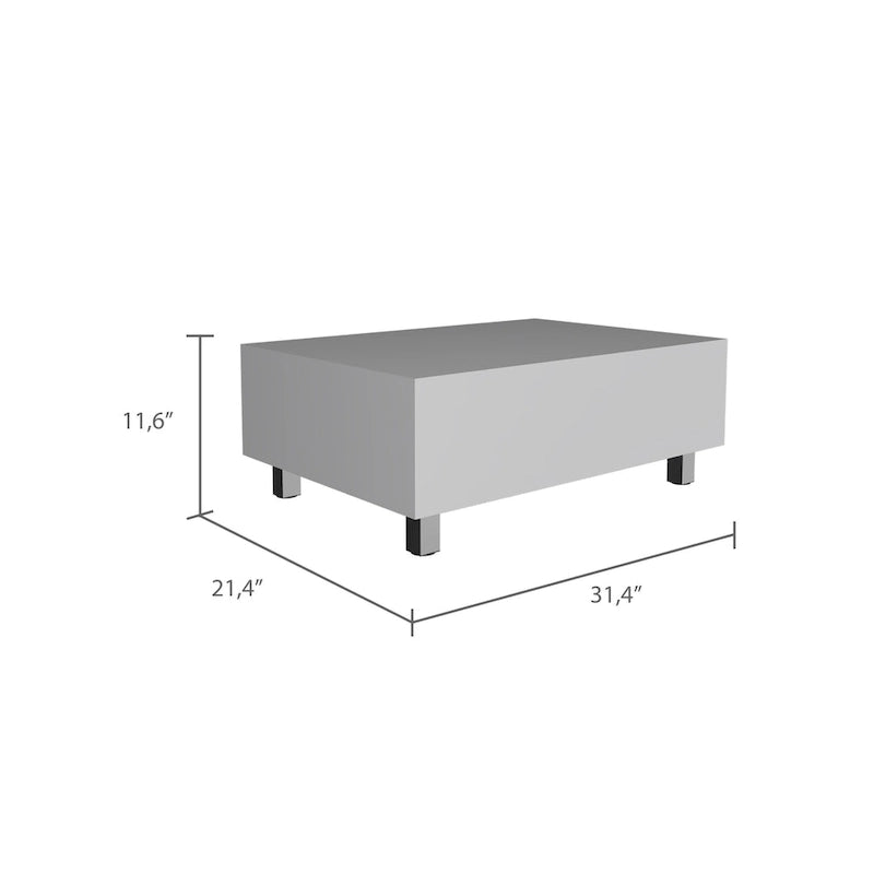 Couchtisch mit anhebbarem Oberteil und verstecktem Staufach