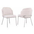 Somette Lacey Curved Back Side Chair, Set of 2