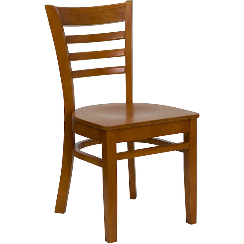 Restaurantstuhl mit Holzlattenrücken (2er-Set)
