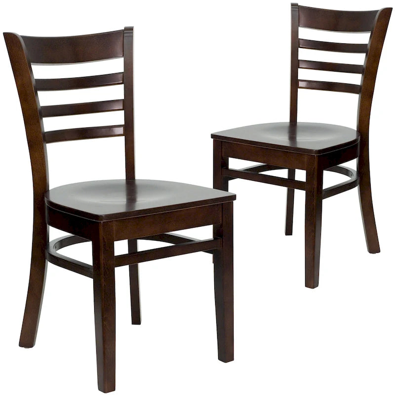 Restaurantstuhl mit Holzlattenrücken (2er-Set)