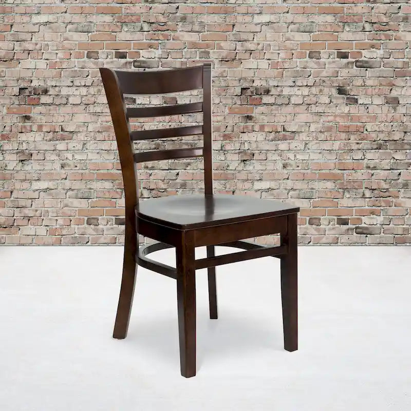 Restaurantstuhl mit Holzlattenrücken (2er-Set)