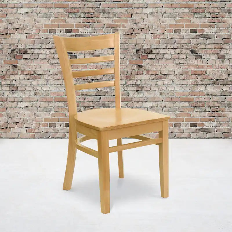 Restaurantstuhl mit Holzlattenrücken (2er-Set)