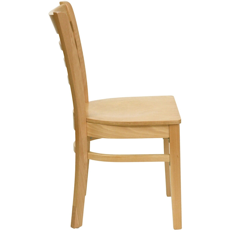Restaurantstuhl mit Holzlattenrücken (2er-Set)