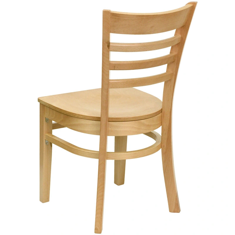 Restaurantstuhl mit Holzlattenrücken (2er-Set)