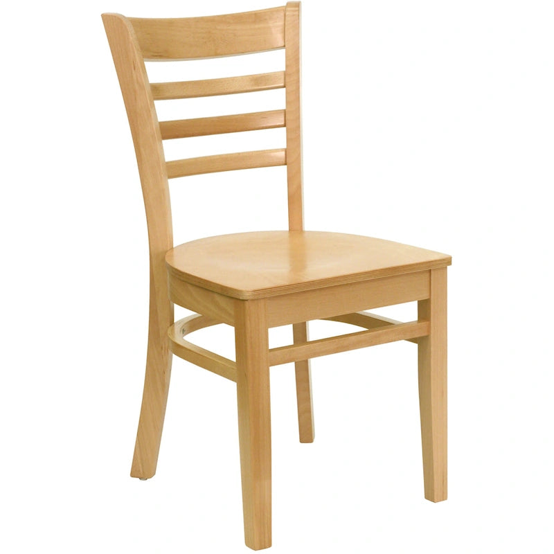Restaurantstuhl mit Holzlattenrücken (2er-Set)