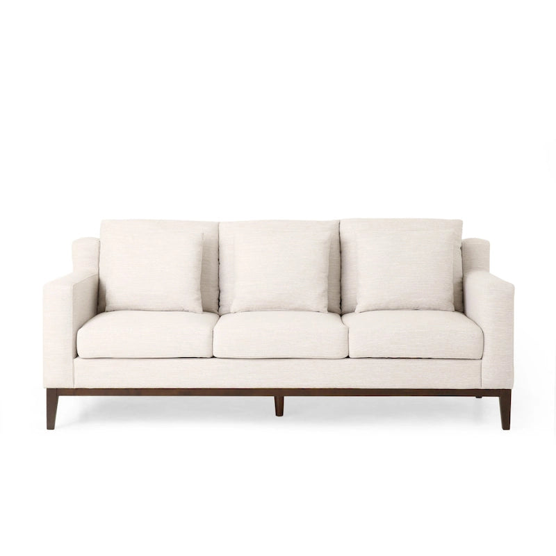 Stoff-3-Sitzer-Sofa im modernen Stil mit Zierkissen