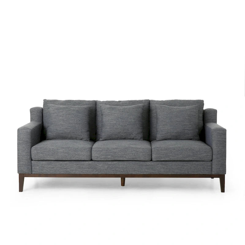 Stoff-3-Sitzer-Sofa im modernen Stil mit Zierkissen