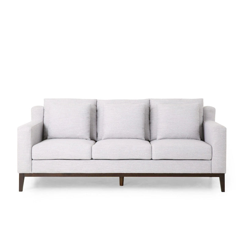 Stoff-3-Sitzer-Sofa im modernen Stil mit Zierkissen