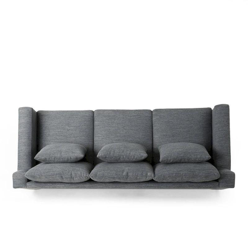 Stoff-3-Sitzer-Sofa im modernen Stil mit Zierkissen