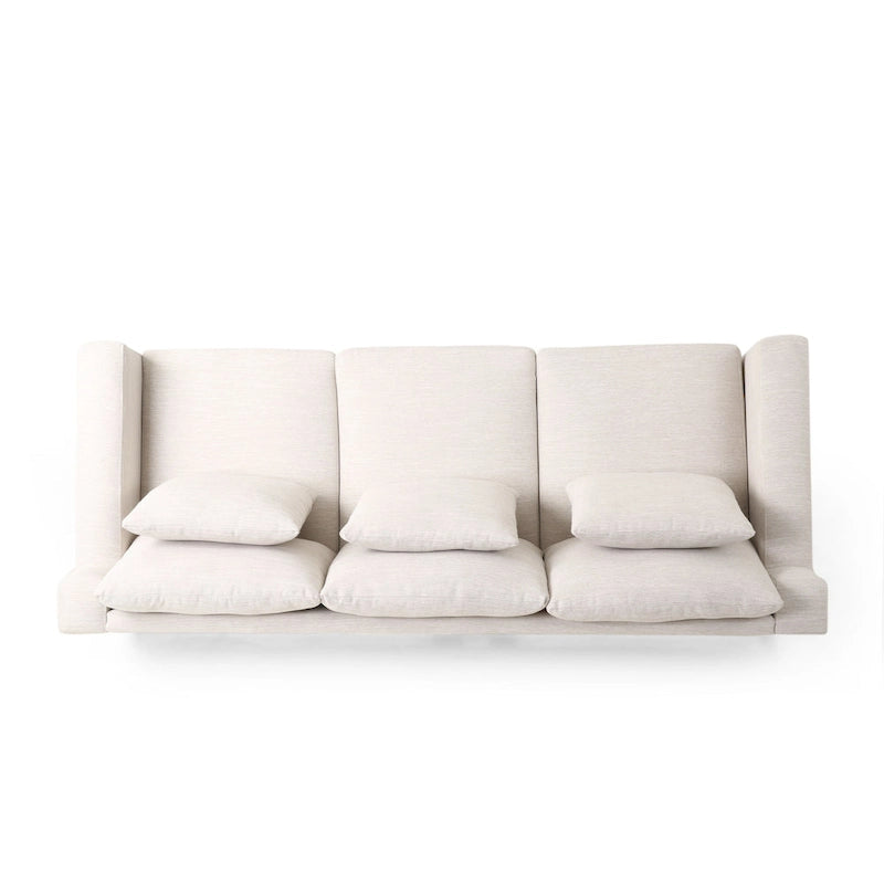 Stoff-3-Sitzer-Sofa im modernen Stil mit Zierkissen