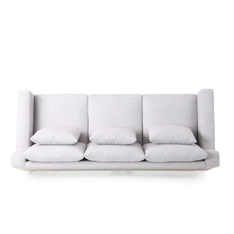 Stoff-3-Sitzer-Sofa im modernen Stil mit Zierkissen