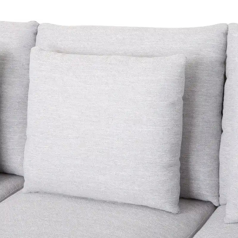 Stoff-3-Sitzer-Sofa im modernen Stil mit Zierkissen