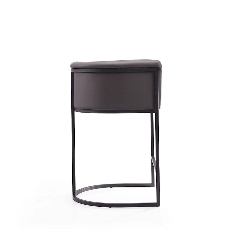 33.8 Zoll hoher Barhocker aus schwarzem Metall, 3er-Set