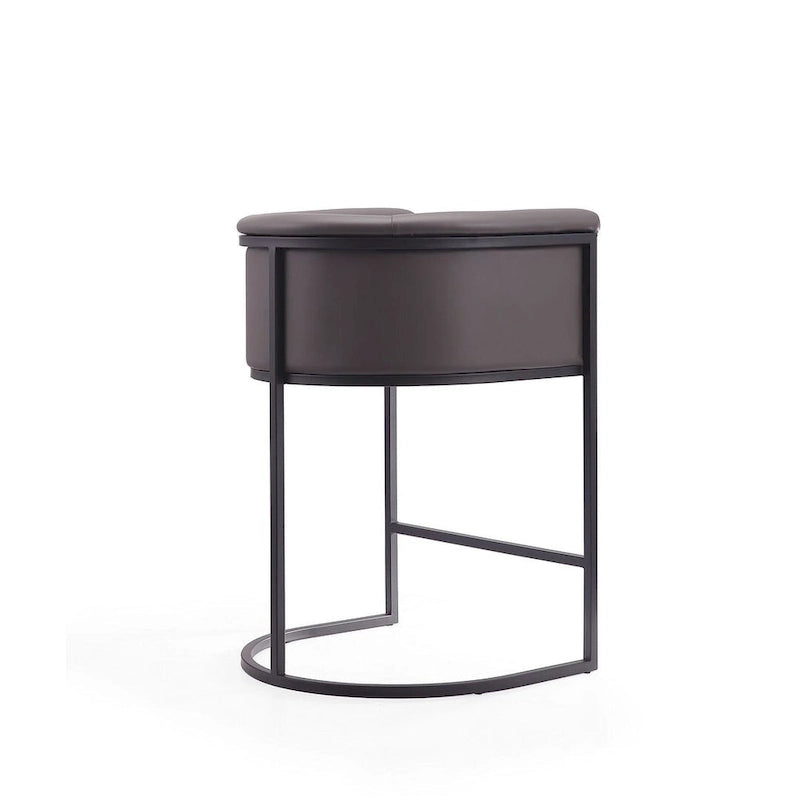 33.8 Zoll hoher Barhocker aus schwarzem Metall, 3er-Set