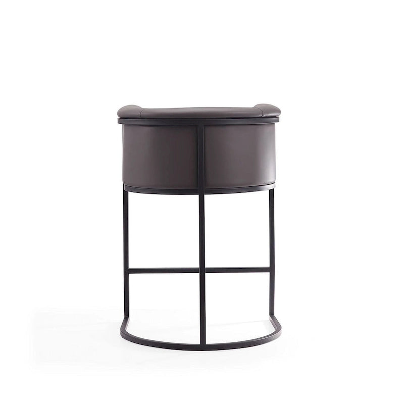 33.8 Zoll hoher Barhocker aus schwarzem Metall, 3er-Set