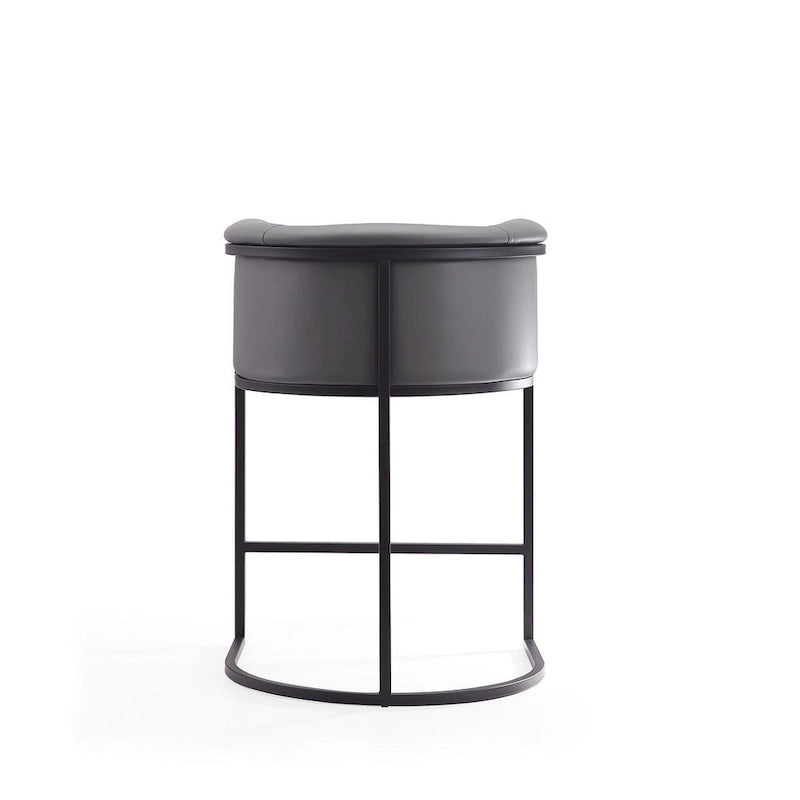 33.8 Zoll hoher Barhocker aus schwarzem Metall, 3er-Set