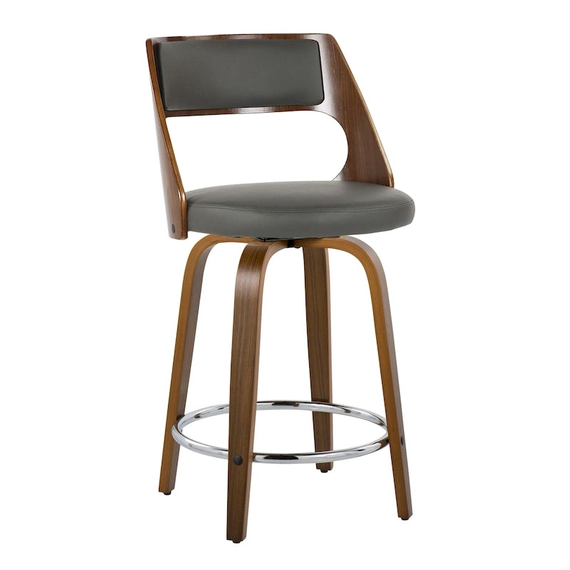 Mid-Century Modern Barhocker 2er-Set mit Drehsitz