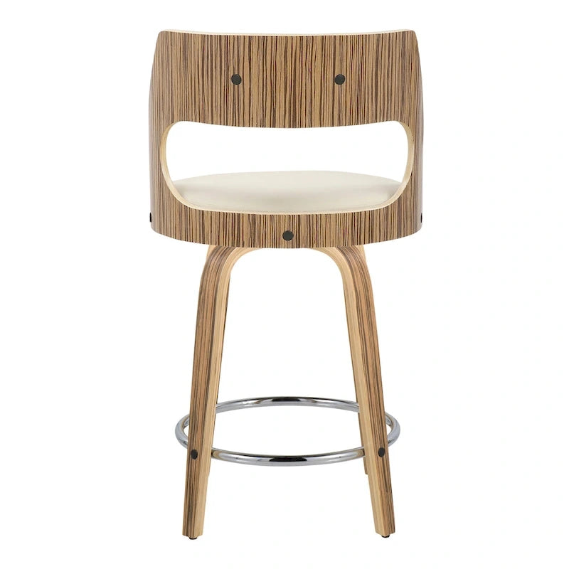 Mid-Century Modern Barhocker 2er-Set mit Drehsitz