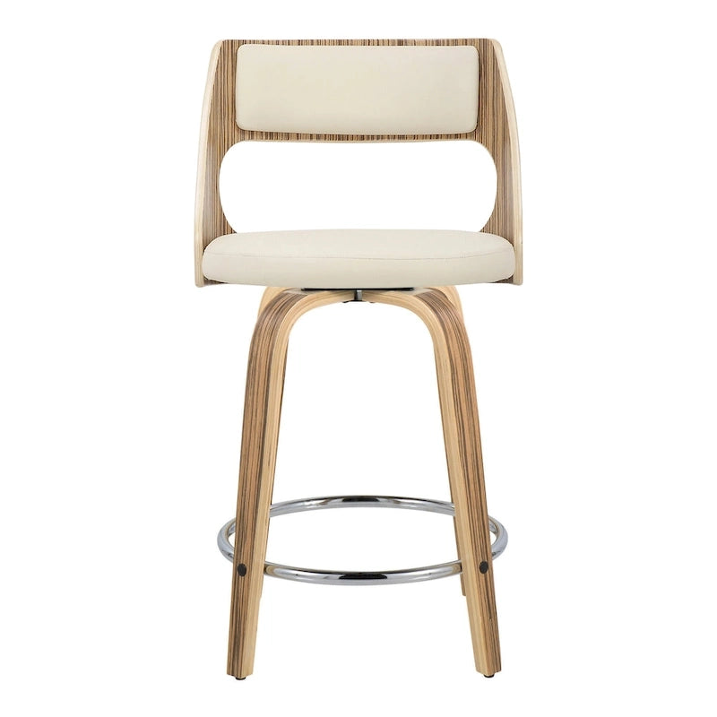 Mid-Century Modern Barhocker 2er-Set mit Drehsitz