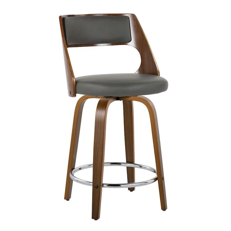 Mid-Century Modern Barhocker 2er-Set mit Drehsitz