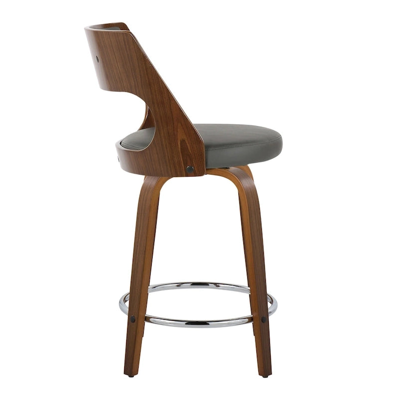 Mid-Century Modern Barhocker 2er-Set mit Drehsitz