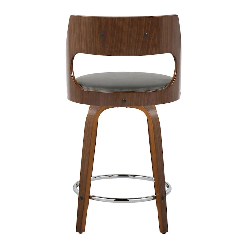 Mid-Century Modern Barhocker 2er-Set mit Drehsitz