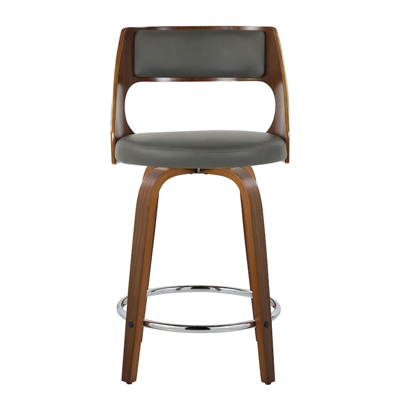 Mid-Century Modern Barhocker 2er-Set mit Drehsitz