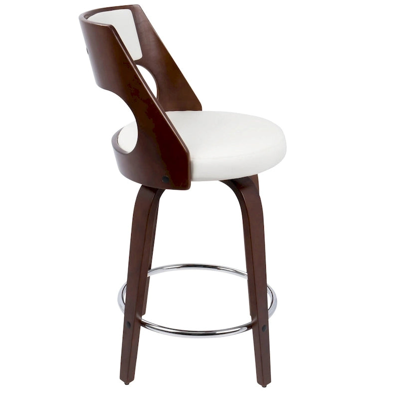 Mid-Century Modern Barhocker 2er-Set mit Drehsitz