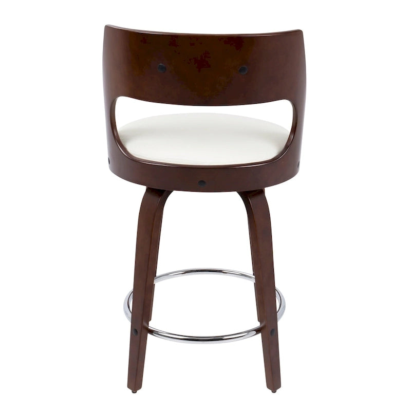 Mid-Century Modern Barhocker 2er-Set mit Drehsitz