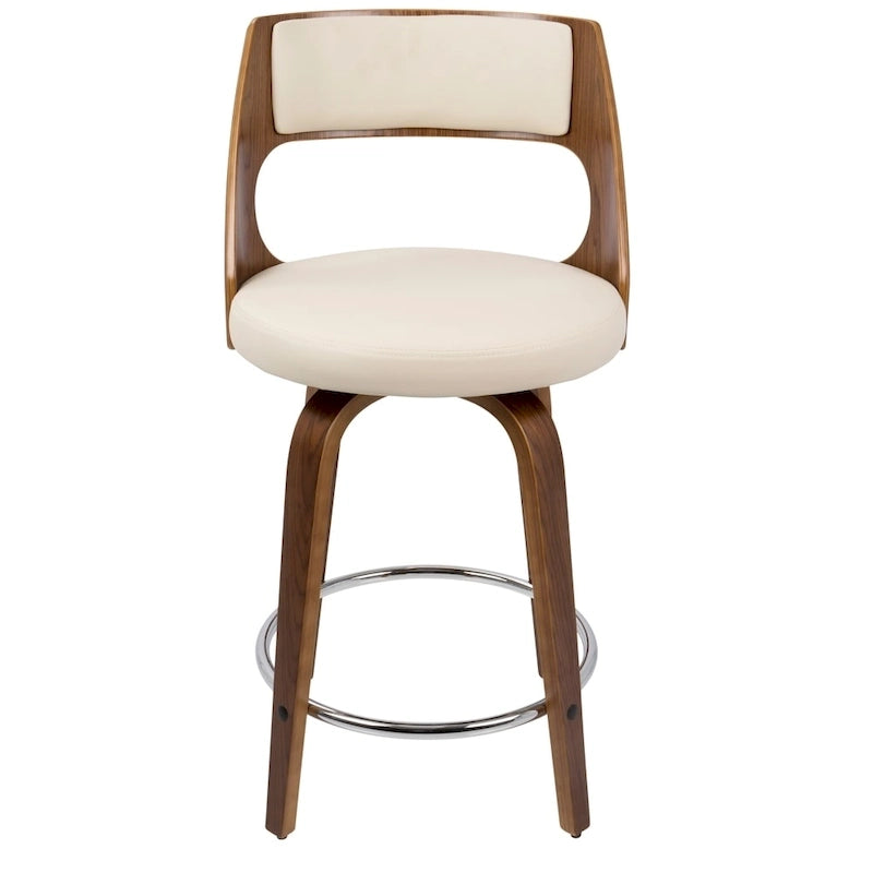 Mid-Century Modern Barhocker 2er-Set mit Drehsitz