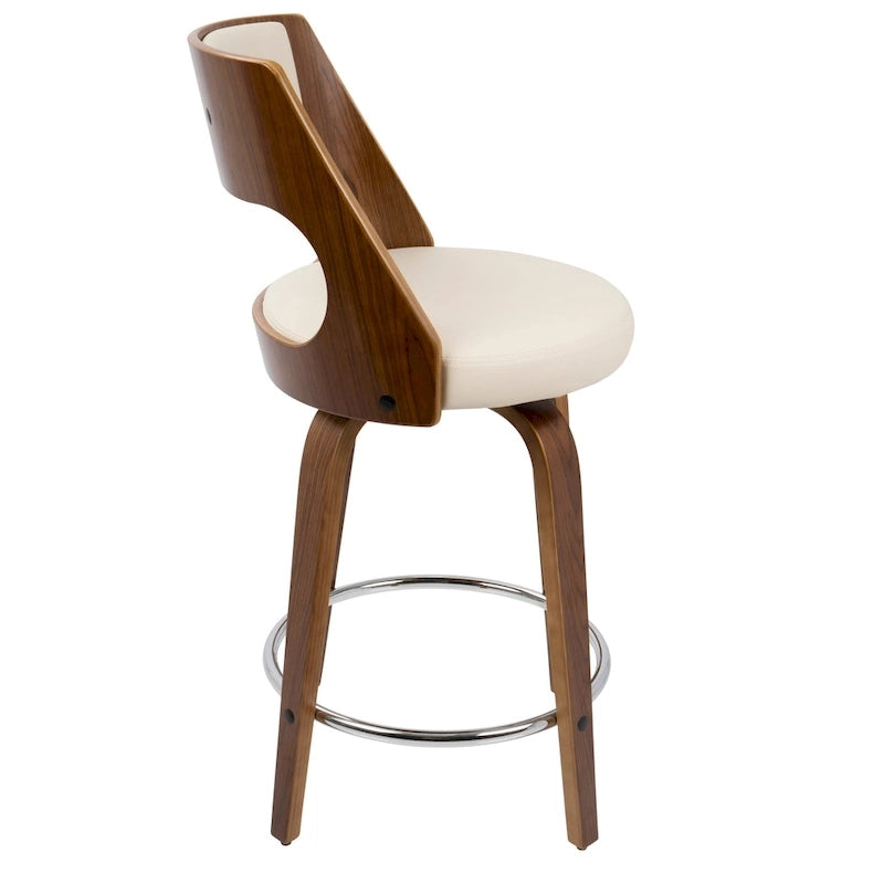 Mid-Century Modern Barhocker 2er-Set mit Drehsitz