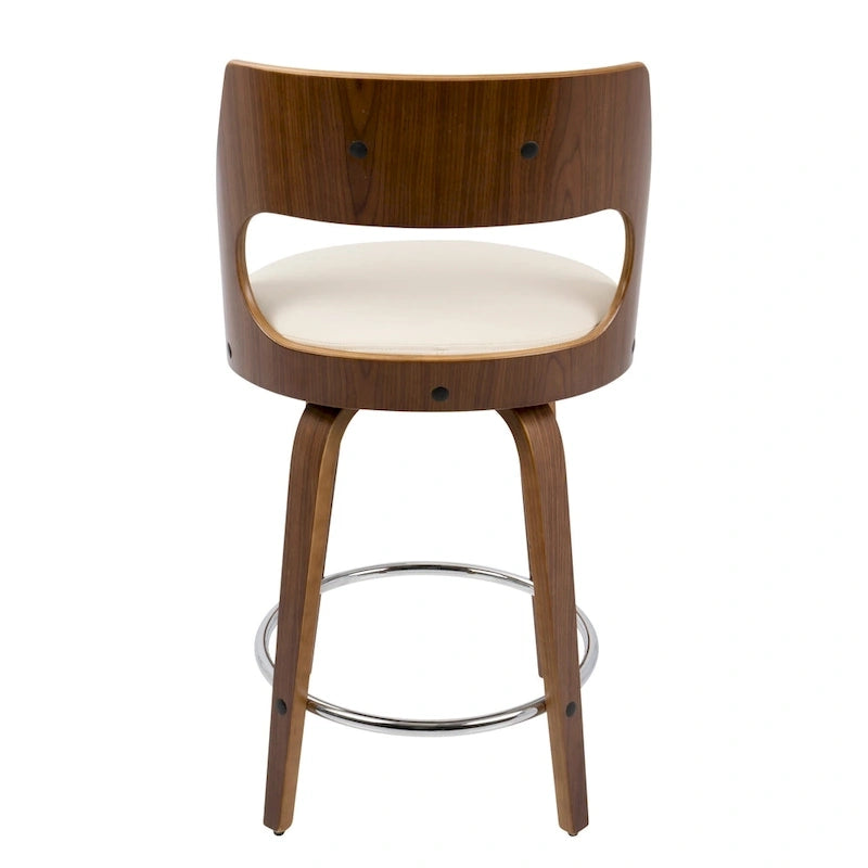 Mid-Century Modern Barhocker 2er-Set mit Drehsitz