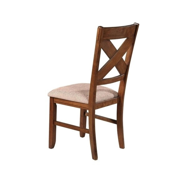 Esszimmerstühle aus Massivholz, 2er-Set