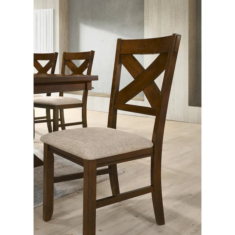 Esszimmerstühle aus Massivholz, 2er-Set