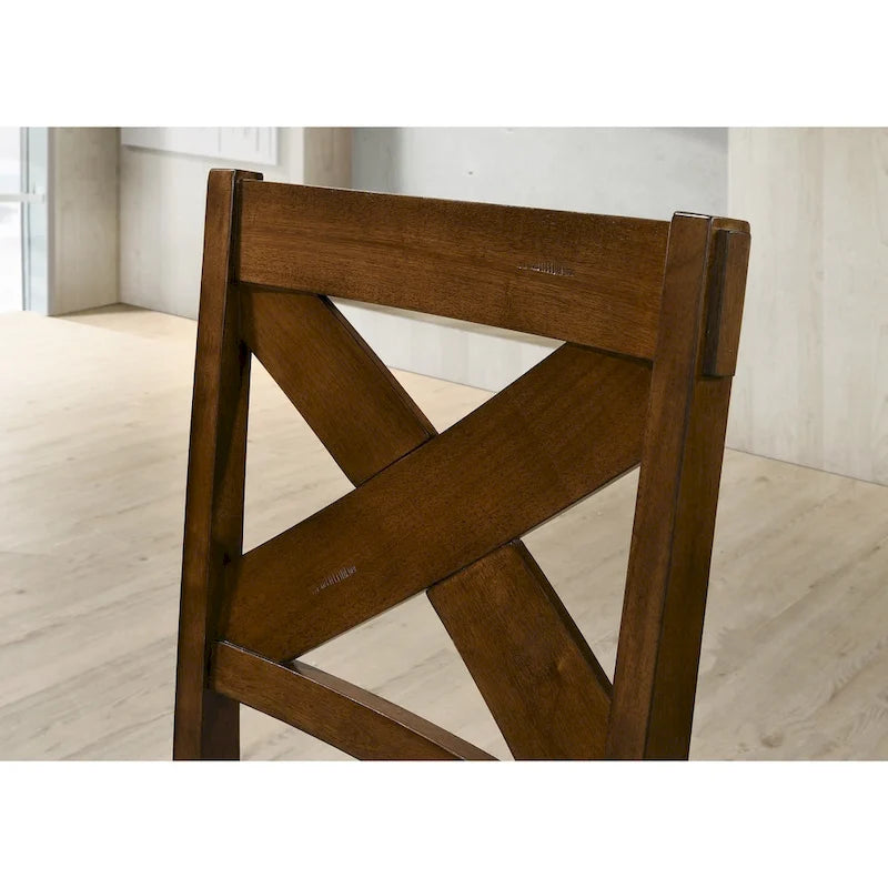 Esszimmerstühle aus Massivholz, 2er-Set