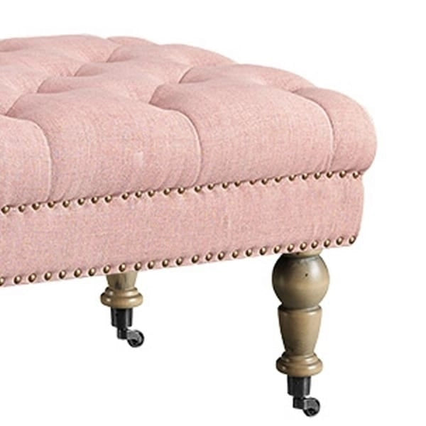 62-Zoll getuftete rosa Sitzbank