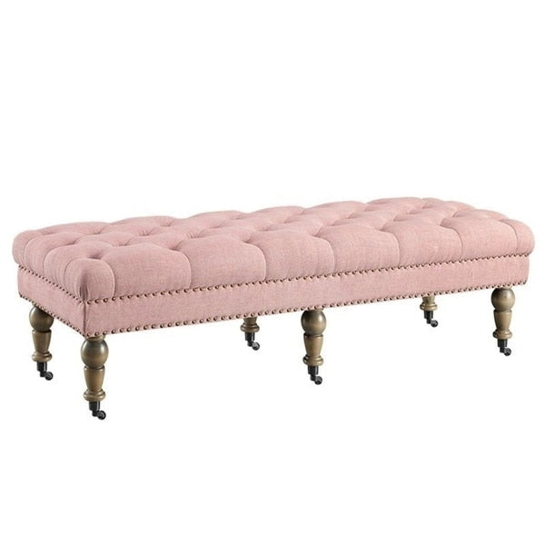 62-Zoll getuftete rosa Sitzbank