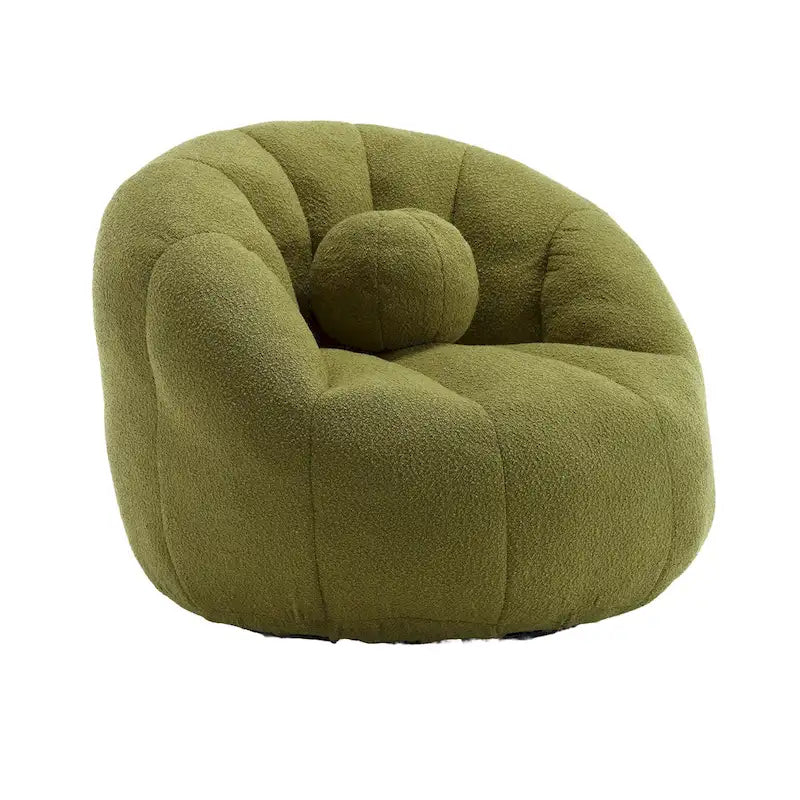 Bouclé gepolsterter runder Lazy Cozy Sitzsack mit Kissen