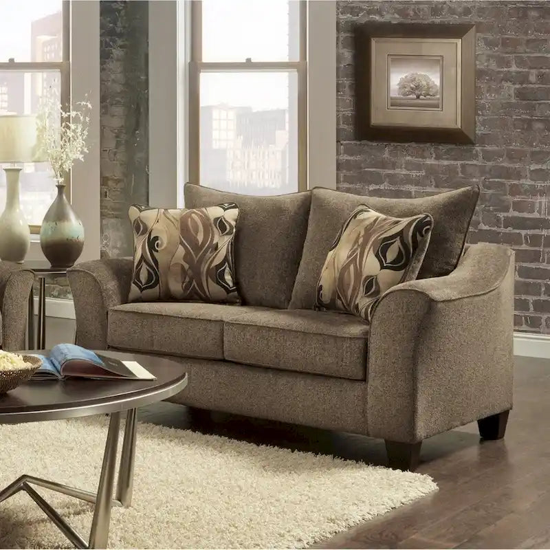 Stoff-Loveseat mit Kissenrücken