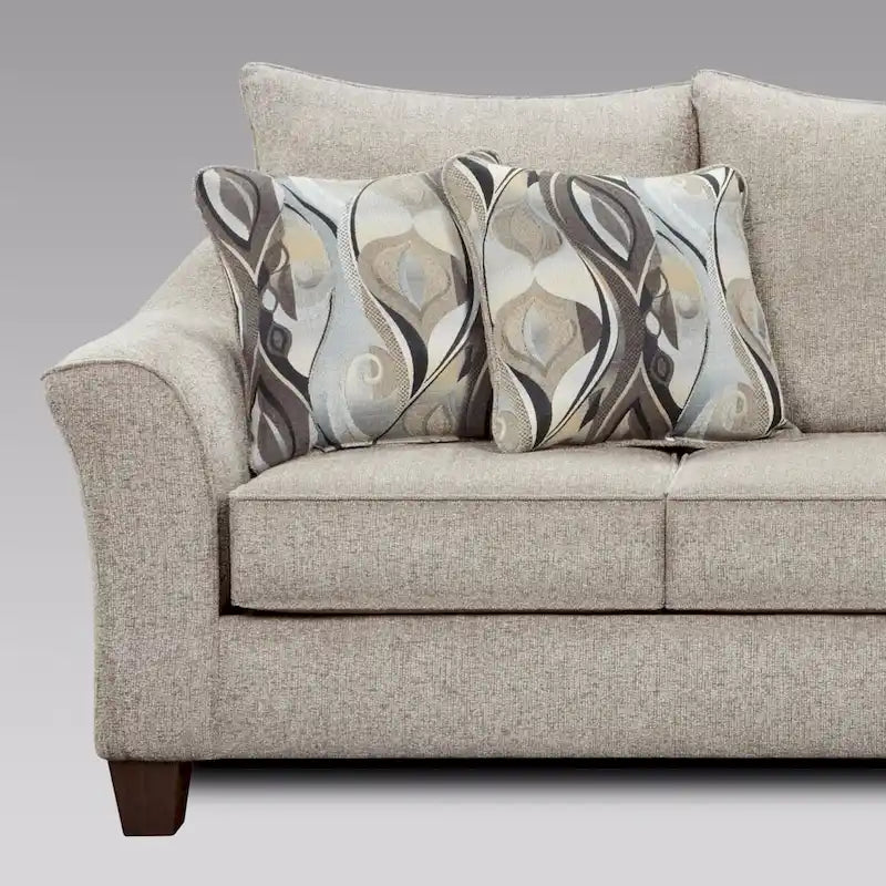 Stoff-Loveseat mit Kissenrücken
