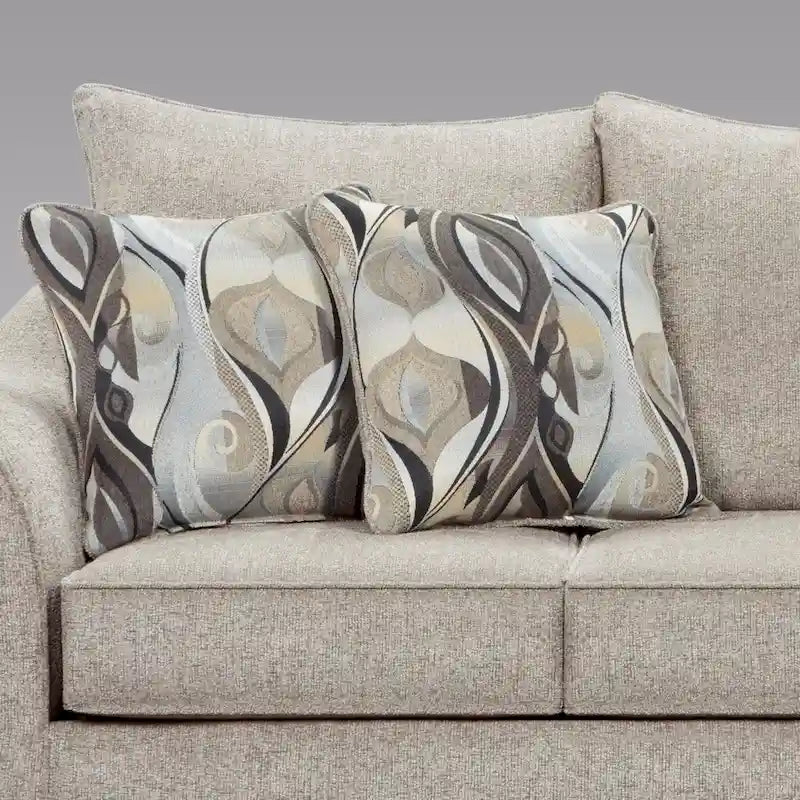 Stoff-Loveseat mit Kissenrücken